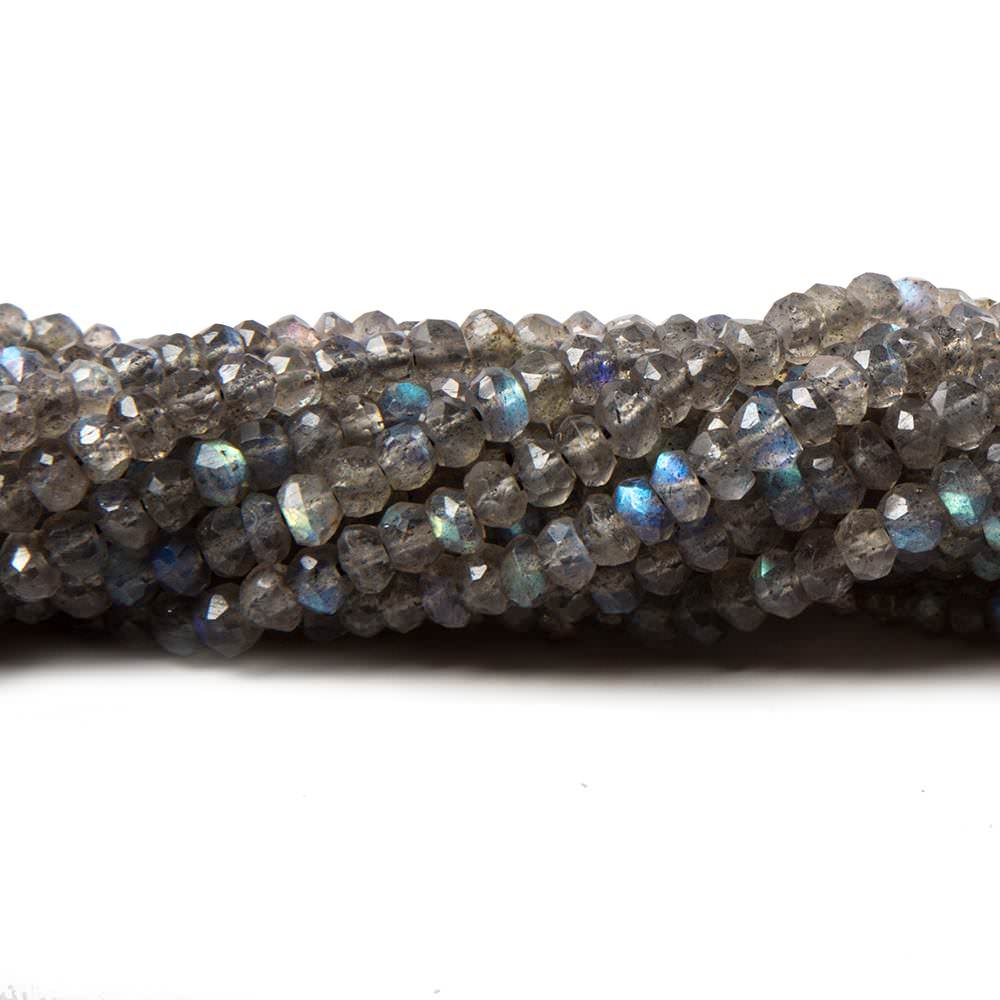 3.5-4mm Labradorite faceted rondelle beads 13 inch 133 pieces (ONLINE ORDER ONLY)