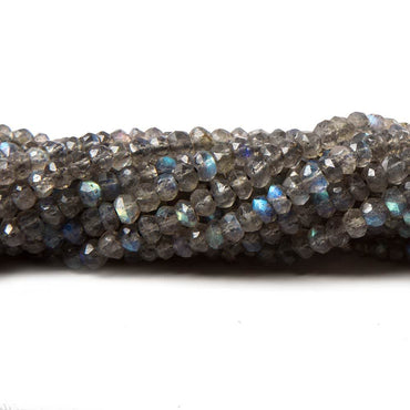 3.5-4mm Labradorite faceted rondelle beads 13 inch 133 pieces (ONLINE ORDER ONLY)