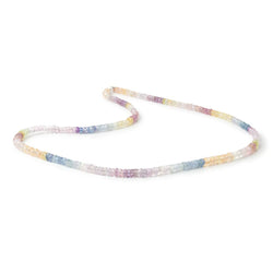 3.5-4mm Madagascar Sapphire Faceted Rondelle 18 inch 260 Beads AA (ONLINE ORDER ONLY)