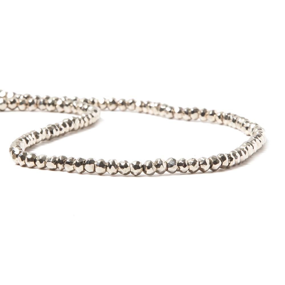 3.5-4mm Metallic Champagne plated Pyrite faceted rondelle Beads 13 inch 103 pcs (ONLINE ORDER ONLY)