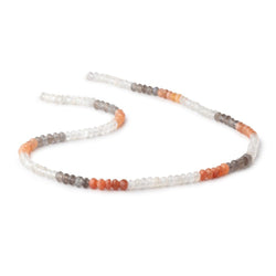 3.5-4mm Multi Color Moonstone Faceted Rondelle Beads 14 inches 134 pieces (ONLINE ORDER ONLY)