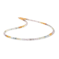 3.5-4mm Multi Color Sapphire Plain Rondelle Beads 18 inch 245 pieces AAA (ONLINE ORDER ONLY)