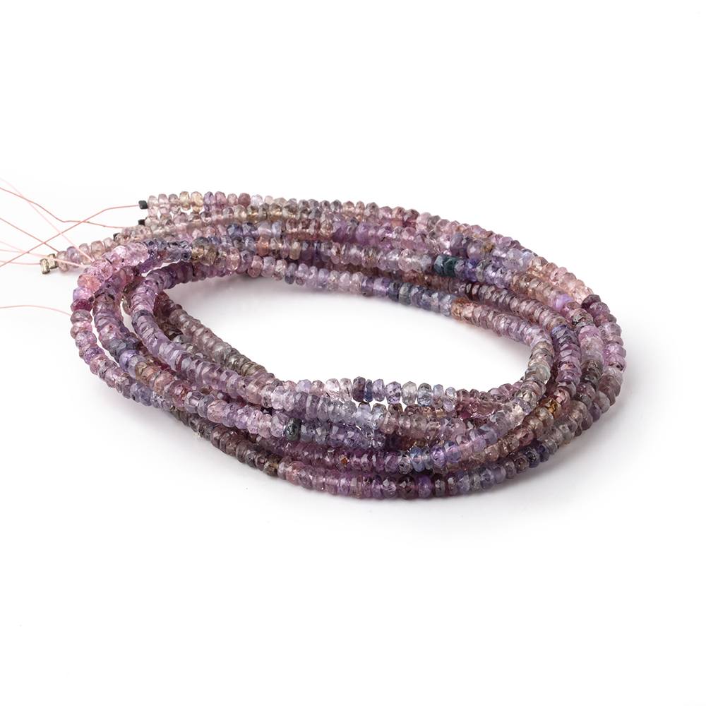 3.5-4mm Multi Color Spinel Faceted Rondelle Beads 16 inch 190 pieces (ONLINE ORDER ONLY)