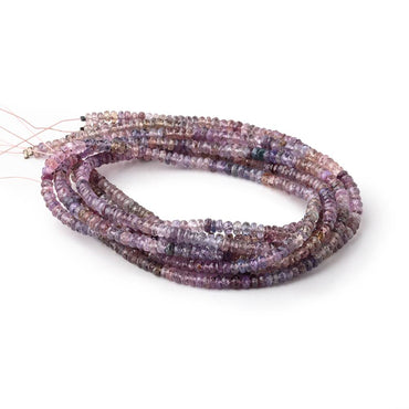 3.5-4mm Multi Color Spinel Faceted Rondelle Beads 16 inch 190 pieces (ONLINE ORDER ONLY)