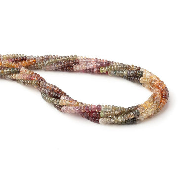 3.5-4mm Multi Color Spinel Plain Rondelle Beads 15.75 inch 190 pieces (ONLINE ORDER ONLY)