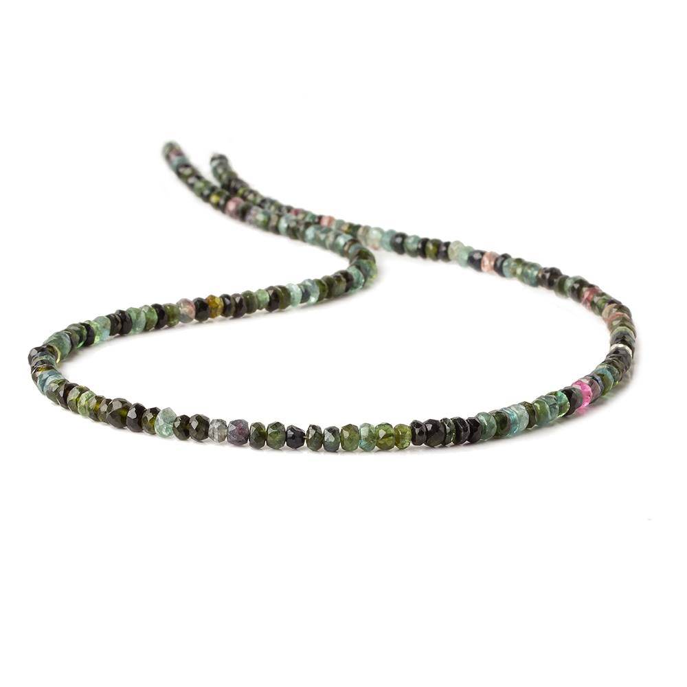 4.5mm Multi Color Tourmaline Faceted Rondelle Beads 16 inch 135 beads (ONLINE ORDER ONLY)