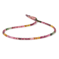3.5-4mm Multi Color Tourmaline Faceted Rondelle Beads 17 inch 200 pieces AAA (ONLINE ORDER ONLY)