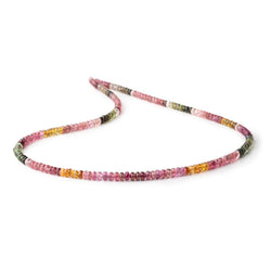 3.5-4mm Multi Color Tourmaline Faceted Rondelle Beads 18 inch 190 pieces AAA (ONLINE ORDER ONLY)