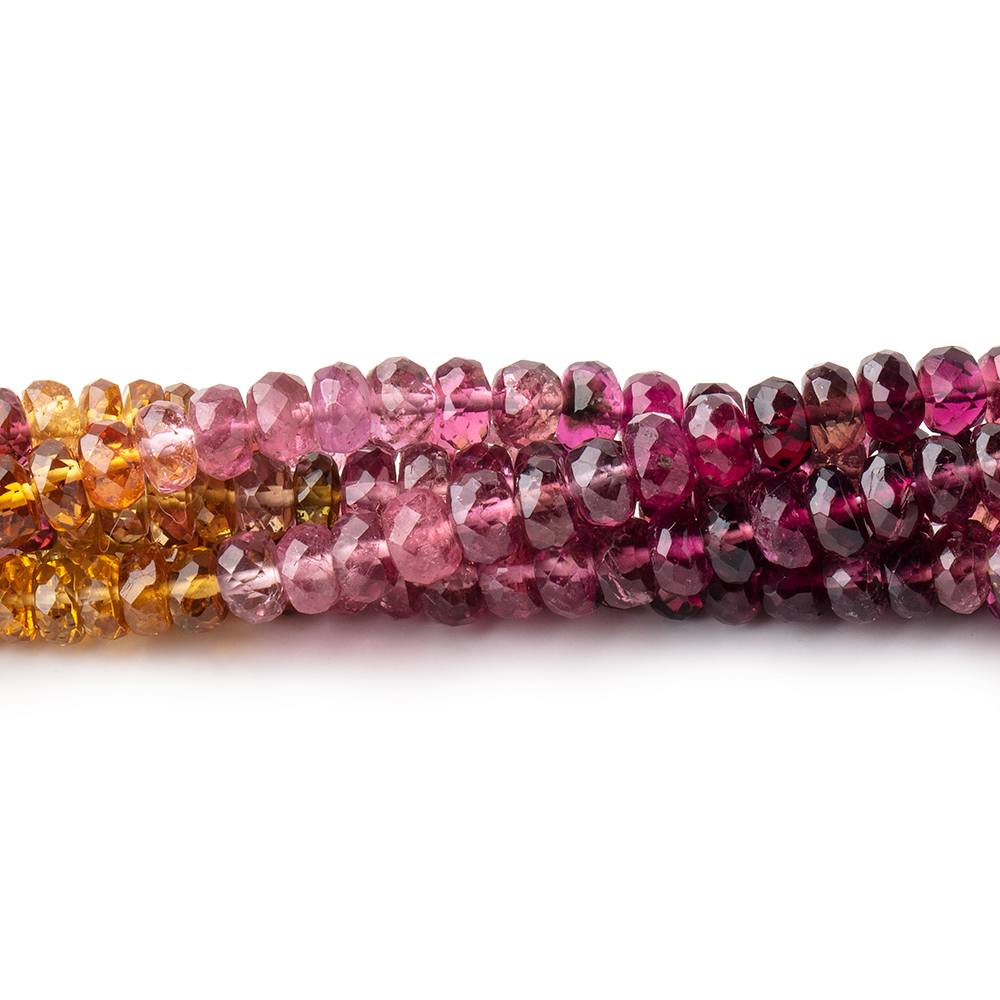 3.5-4mm Multi Color Tourmaline Faceted Rondelle Beads 18 inch 190 pieces AAA (ONLINE ORDER ONLY)
