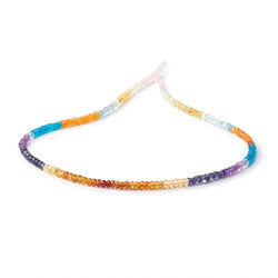 3.5-4mm Multi Gemstone Faceted Rondelle Beads 18 inch 200 pieces AA (ONLINE ORDER ONLY)