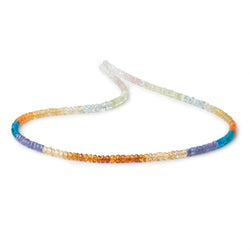3.5-4mm Multi Gemstone Faceted Rondelles 18 inch 200 Beads AA (ONLINE ORDER ONLY)