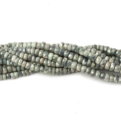 3.5-4mm Mystic Cat's Eye Green Quartz faceted rondelles 16 inch 135 pieces (ONLINE ORDER ONLY)