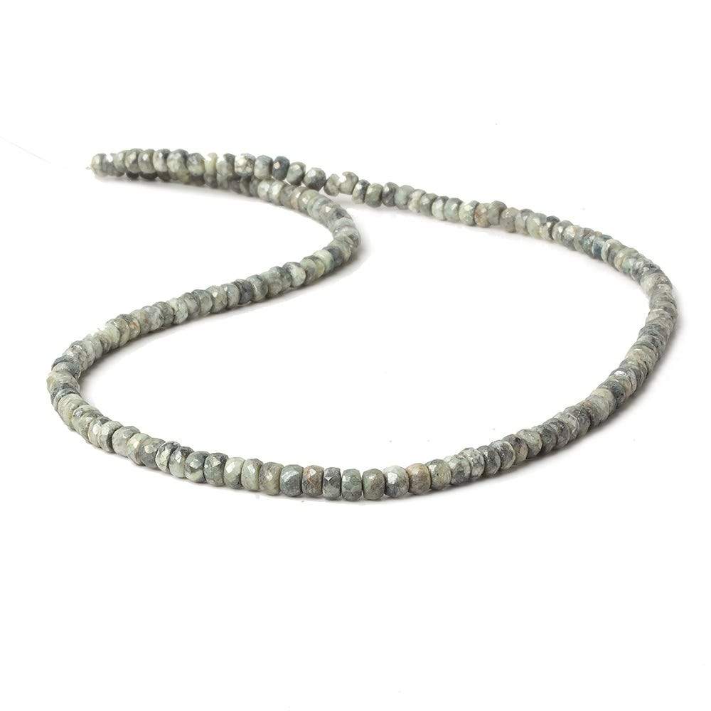 3.5-4mm Mystic Cat's Eye Green Quartz faceted rondelles 16 inch 135 pieces (ONLINE ORDER ONLY)