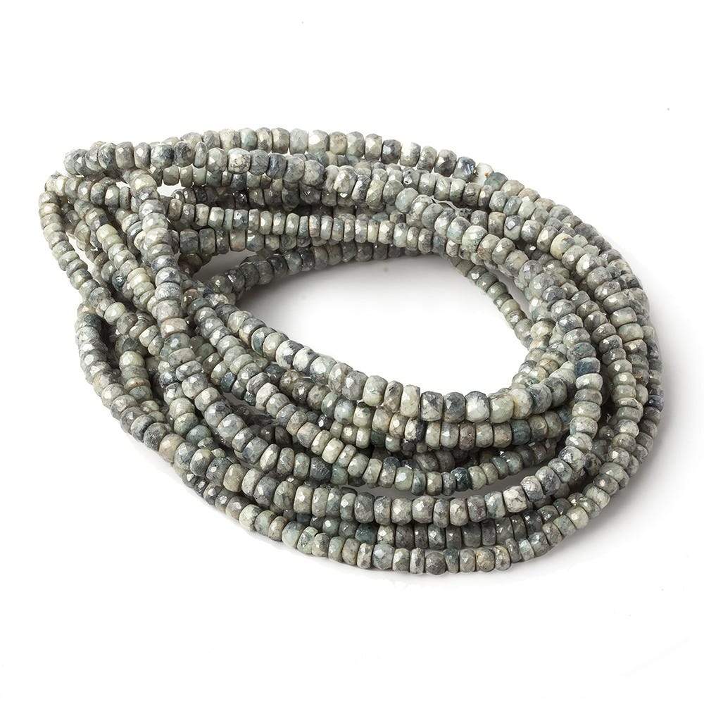 3.5-4mm Mystic Cat's Eye Green Quartz faceted rondelles 16 inch 135 pieces (ONLINE ORDER ONLY)