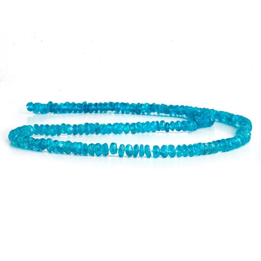 3.5-4mm Neon Apatite Faceted Rondelle 14 inch 171 pieces (ONLINE ORDER ONLY)