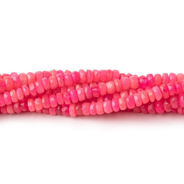 3.5-4mm Pink Ethiopian Opal Faceted Rondelle Beads 16 inch 186 pieces (ONLINE ORDER ONLY)