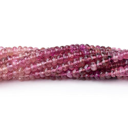 3.5-4mm Pink Tourmaline Faceted Rondelle Beads 14 inch 145 pieces AA (ONLINE ORDER ONLY)