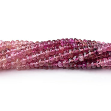 3.5-4mm Pink Tourmaline Faceted Rondelle Beads 14 inch 145 pieces AA (ONLINE ORDER ONLY)