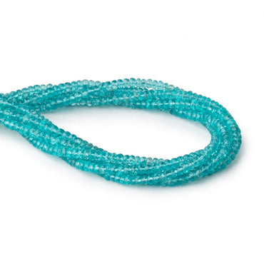3.5-4mm Pool Blue Apatite Faceted Rondelle Beads 16 inch 155 pieces AAA (ONLINE ORDER ONLY)