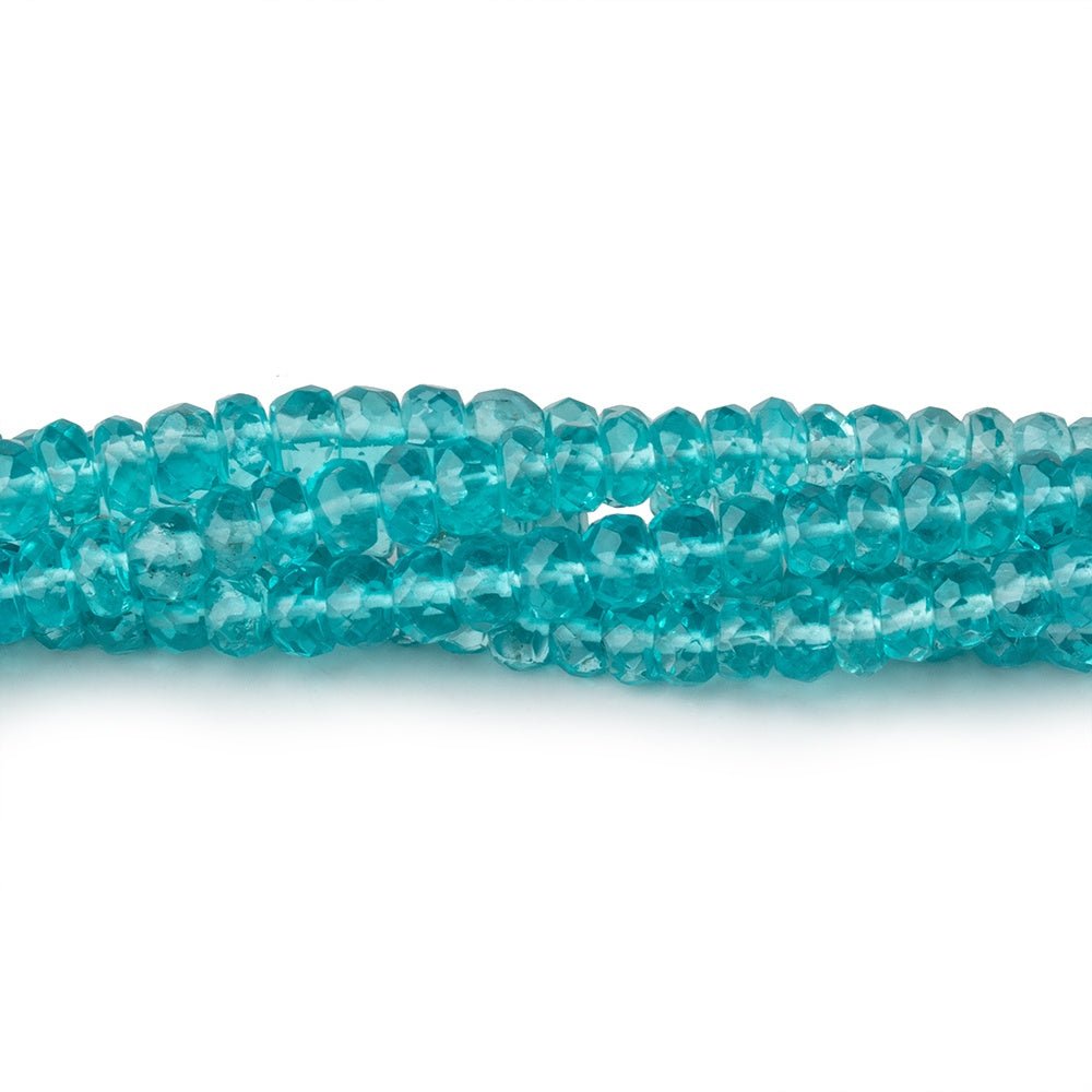 3.5-4mm Pool Blue Apatite Faceted Rondelle Beads 16 inch 155 pieces AAA (ONLINE ORDER ONLY)