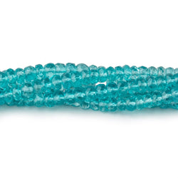 3.5-4mm Pool Blue Apatite Faceted Rondelle Beads 16 inch 155 pieces AAA (ONLINE ORDER ONLY)