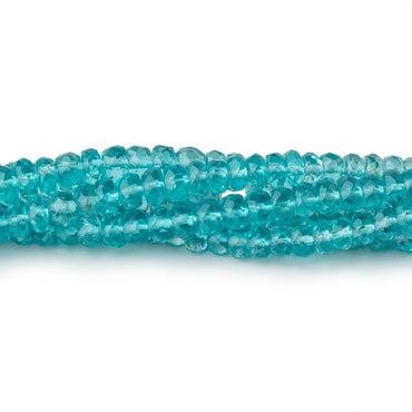 3.5-4mm Pool Blue Apatite Faceted Rondelle Beads 16 inch 155 pieces AAA (ONLINE ORDER ONLY)