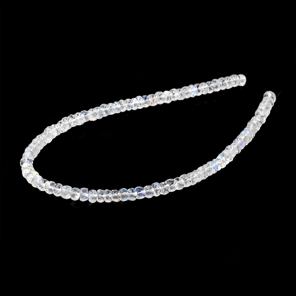 3.5-4mm Rainbow Moonstone Faceted Rondelle Beads 8.5 inch 86 pieces AAA (ONLINE ORDER ONLY)