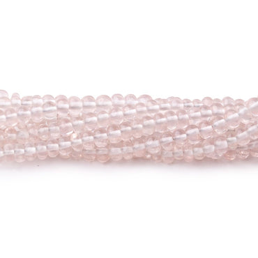 3.5-4mm Rose Quartz Plain Rondelle Beads 16 inch 163 pieces (ONLINE ORDER ONLY)