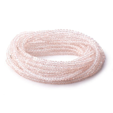 3.5-4mm Rose Quartz Plain Rondelle Beads 16 inch 163 pieces (ONLINE ORDER ONLY)