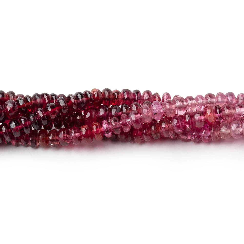 3.5-4mm Shaded Pink Spinel Plain Rondelle Beads 18 inch 200 pieces AAA (ONLINE ORDER ONLY)
