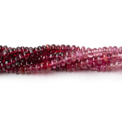 3.5-4mm Shaded Pink Spinel Plain Rondelle Beads 18 inch 200 pieces AAA (ONLINE ORDER ONLY)