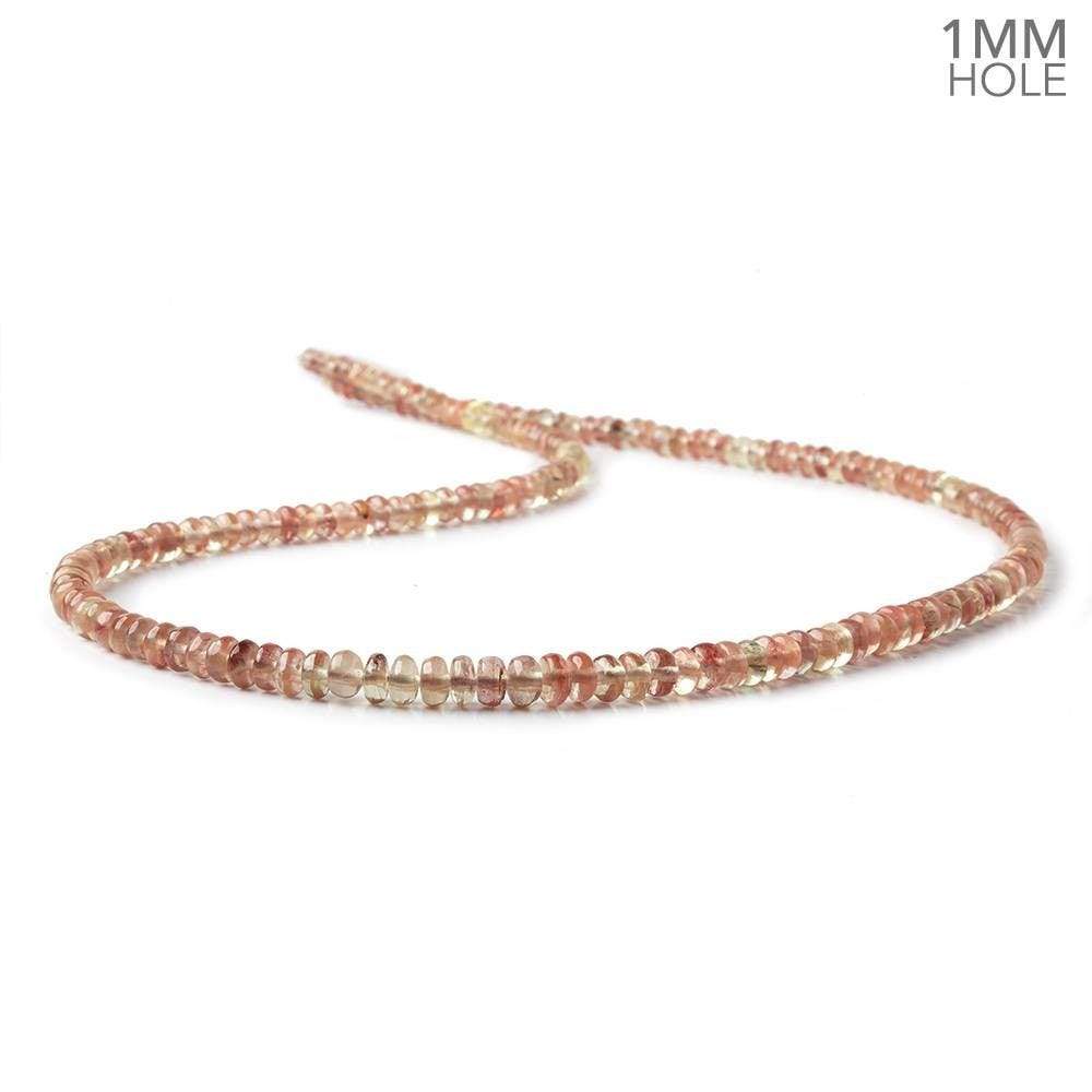 3.5-5.5mm Andesine plain rondelle beads 18 inch 185 pieces 1mm large hole A (ONLINE ORDER ONLY)