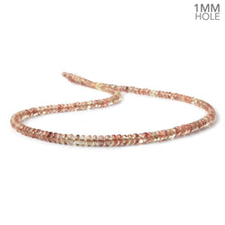 3.5-5.5mm Andesine plain rondelle beads 18 inch 185 pieces 1mm large hole A (ONLINE ORDER ONLY)