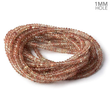 3.5-5.5mm Andesine plain rondelle beads 18 inch 185 pieces 1mm large hole A (ONLINE ORDER ONLY)
