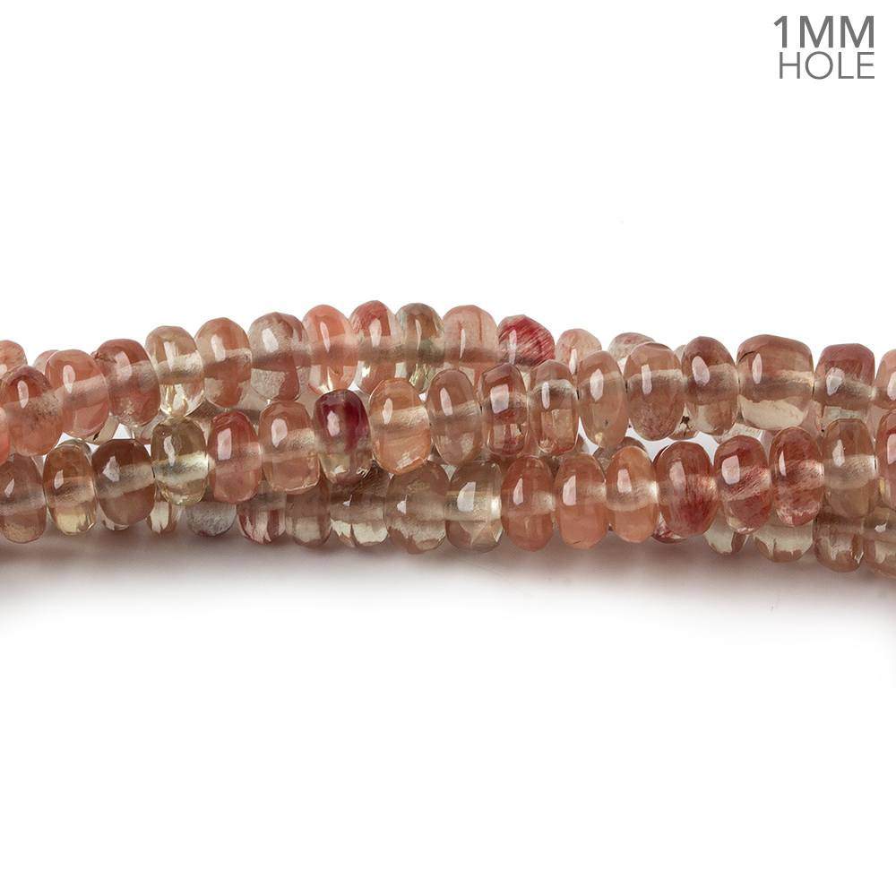 3.5-5.5mm Andesine plain rondelle beads 18 inch 185 pieces 1mm large hole A (ONLINE ORDER ONLY)