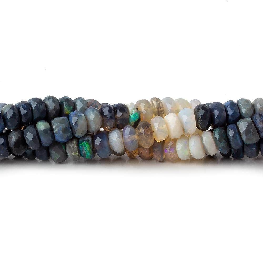 3.5-5.5mm Australian Opal Beads Faceted Rondelles 18 inch 190 beads AA (ONLINE ORDER ONLY)