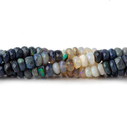 3.5-5.5mm Australian Opal Beads Faceted Rondelles 18 inch 190 beads AA (ONLINE ORDER ONLY)