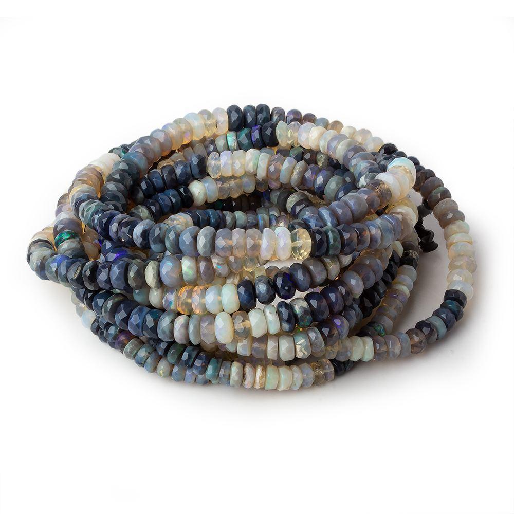 3.5-5.5mm Australian Opal Beads Faceted Rondelles 18 inch 190 beads AA (ONLINE ORDER ONLY)