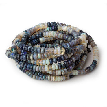 3.5-5.5mm Australian Opal Beads Faceted Rondelles 18 inch 190 beads AA (ONLINE ORDER ONLY)