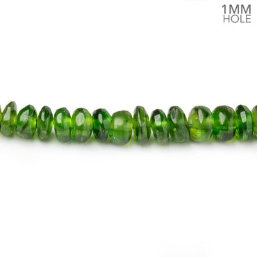 3.5-5.5mm Chrome Diopside Plain Rondelles 9 inch 100 Beads 1mm Drill Hole (ONLINE ORDER ONLY)