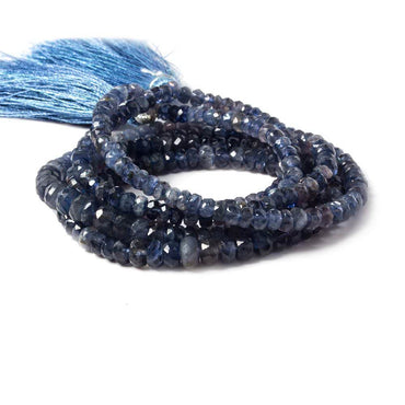 3.5-5.5mm Iolite faceted rondelle beads 13 inches 155 pieces (ONLINE ORDER ONLY)