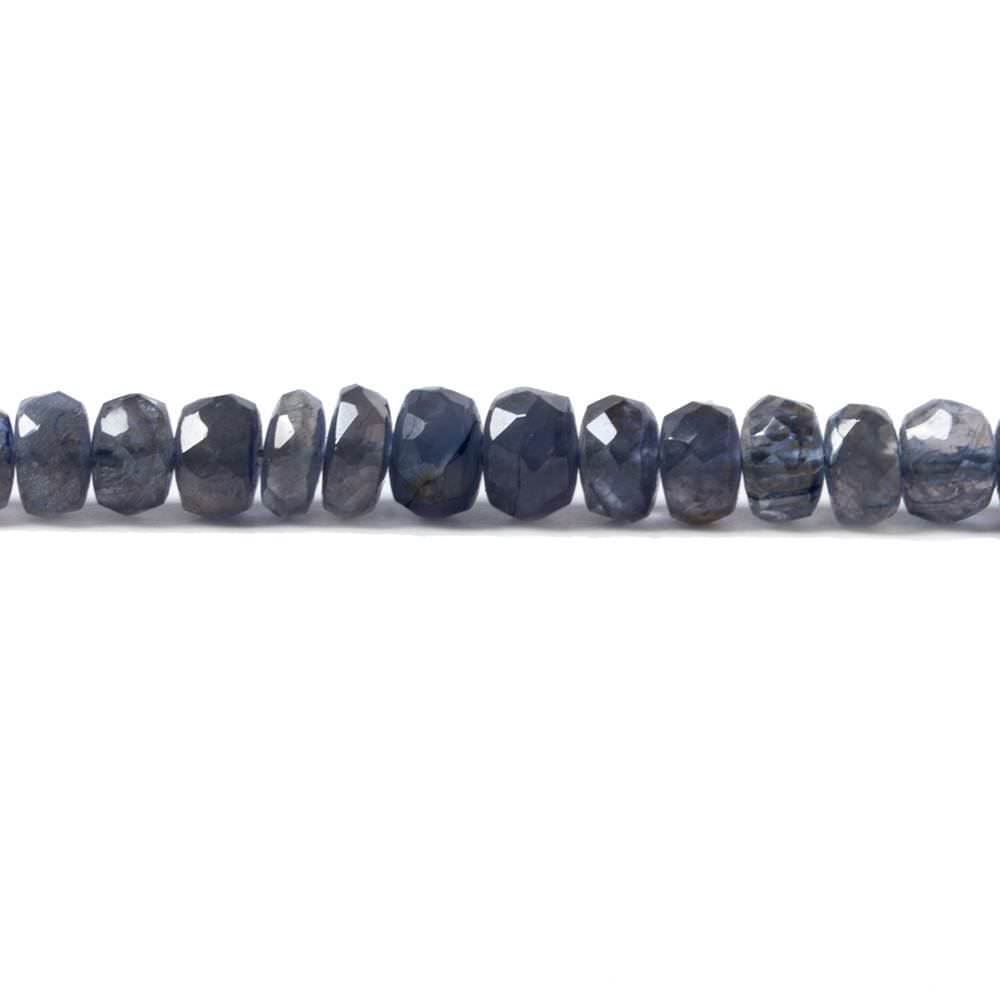 3.5-5.5mm Iolite faceted rondelle beads 13 inches 155 pieces (ONLINE ORDER ONLY)