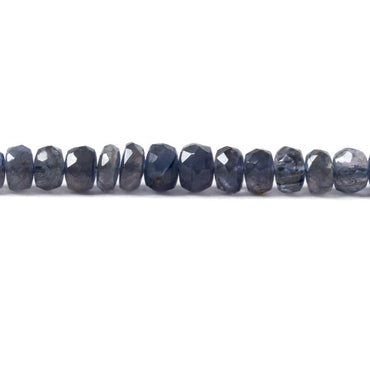3.5-5.5mm Iolite faceted rondelle beads 13 inches 155 pieces (ONLINE ORDER ONLY)