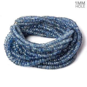 3.5-5.5mm Kyanite faceted rondelle beads 16 inches 180 pieces 1mm drill hole (ONLINE ORDER ONLY)