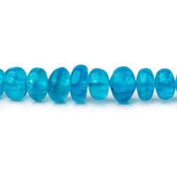 3.5-5.5mm Neon Blue Apatite Plain Rondelle Beads 17.5 inch 145 pieces AA (ONLINE ORDER ONLY)