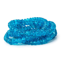 3.5-5.5mm Neon Blue Apatite Plain Rondelle Beads 17.5 inch 145 pieces AA (ONLINE ORDER ONLY)