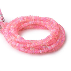 3.5-5.5mm Neon Pink Ethiopian Opal Faceted Rondelle Beads 16 inch 148 pieces (ONLINE ORDER ONLY)