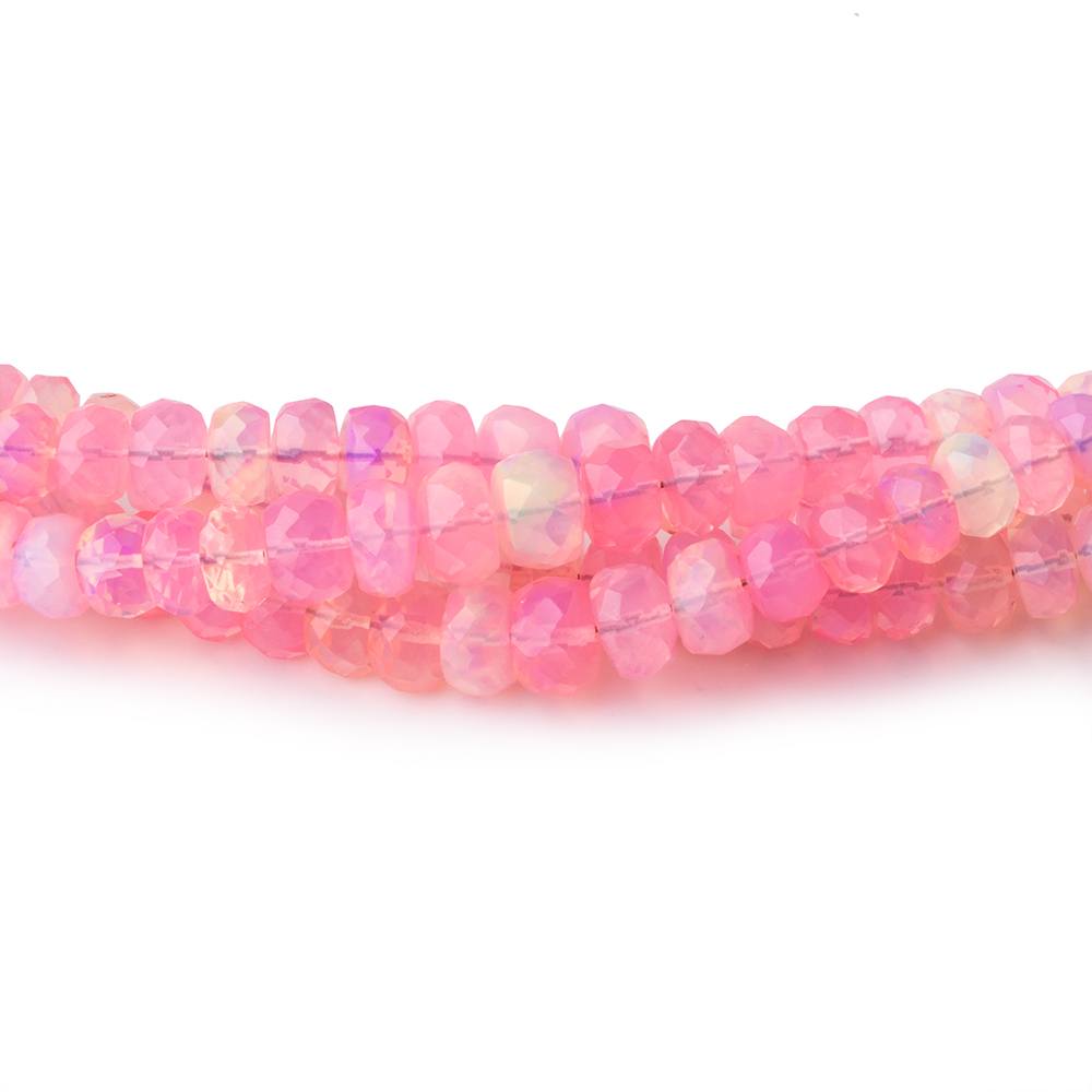 3.5-5.5mm Neon Pink Ethiopian Opal Faceted Rondelle Beads 16 inch 148 pieces (ONLINE ORDER ONLY)
