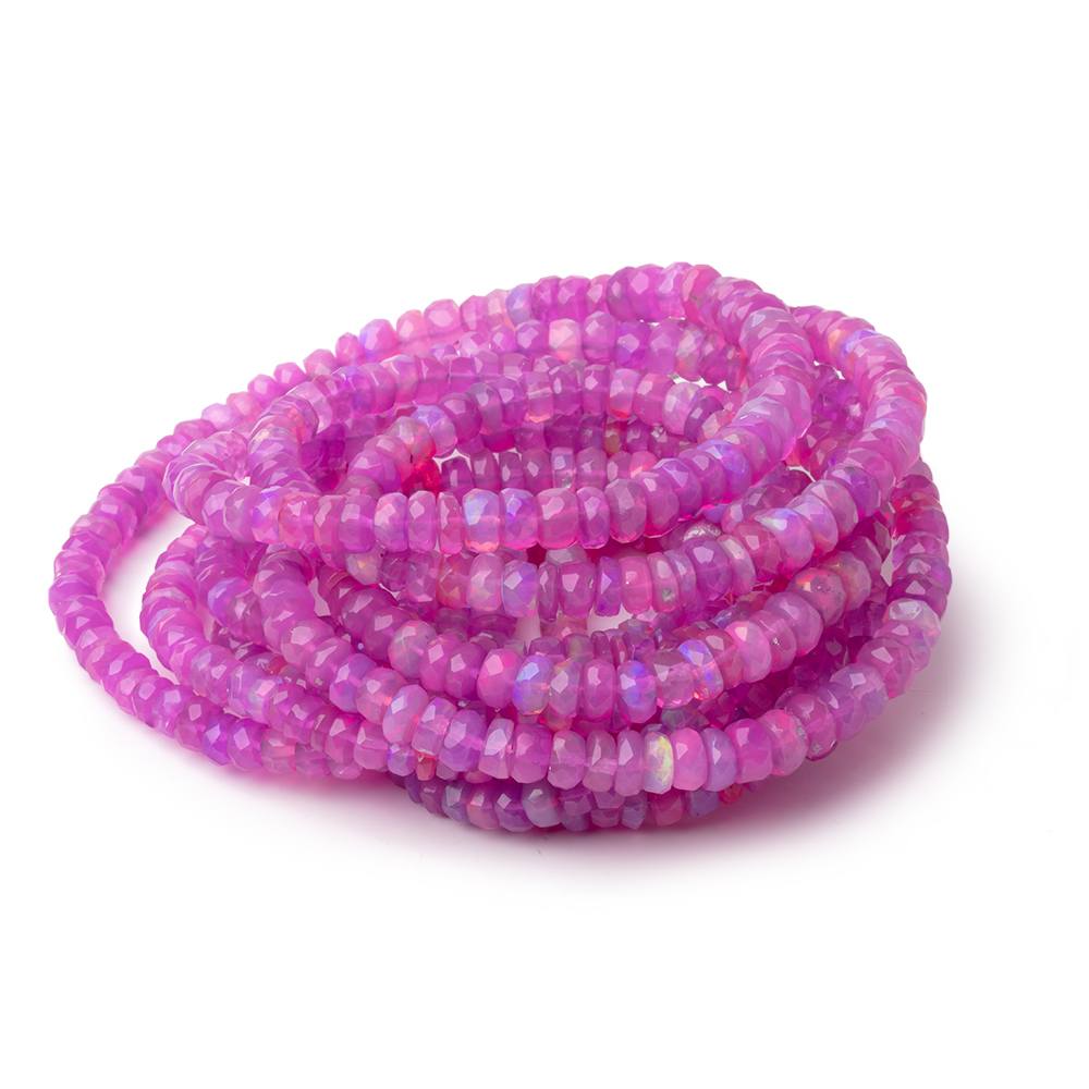 3.5-5.5mm Orchid Purple Ethiopian Opal Faceted Rondelles 16 inch 175 Beads AA (ONLINE ORDER ONLY)