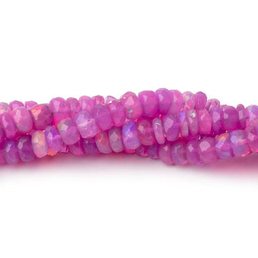 3.5-5.5mm Orchid Purple Ethiopian Opal Faceted Rondelles 16 inch 175 Beads AA (ONLINE ORDER ONLY)
